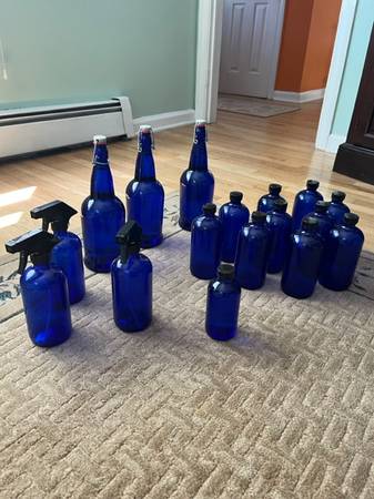 Photo Blue Solar Water Bottles  Set of 18 - New $18