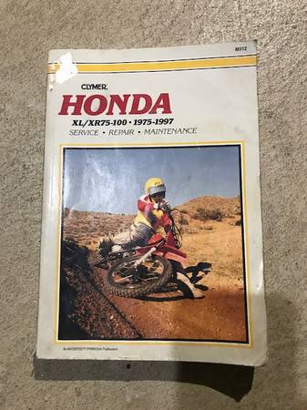 Photo Clymer Honda XLXR75-100 1975-1997 Service Repair Manual $25