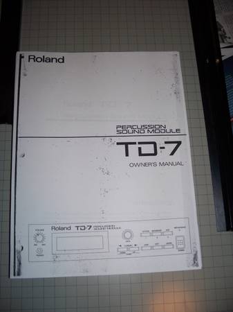 Photo Roland TD-7 Owners Manual (171 Pages) $10