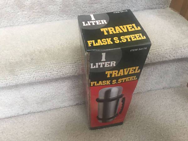 Photo travel flask water bottle stainless steel 34oz $20