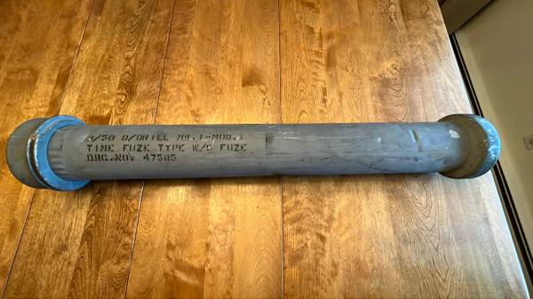 ww2 vietnam 3 50 Cal. Projectile tube US Army Military 37 $20