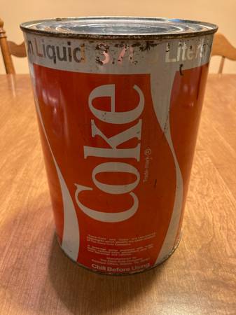 Photo Coca-Cola Soda Fountain Syrup Can $40