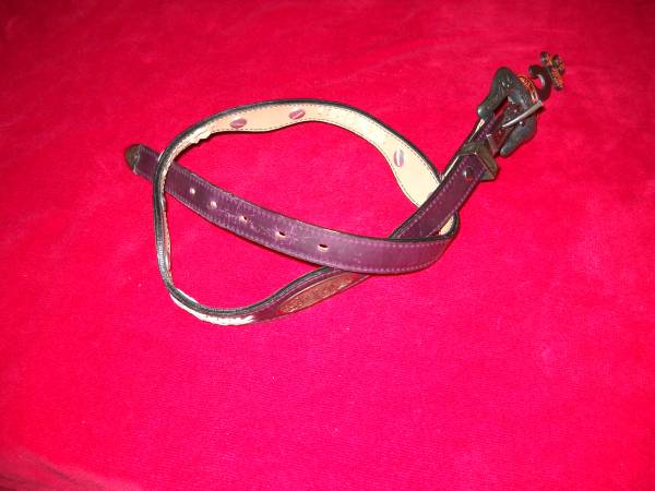 Photo Circle Y Brand, Leather Belt Purple wConchos  Braided Rawhide $54