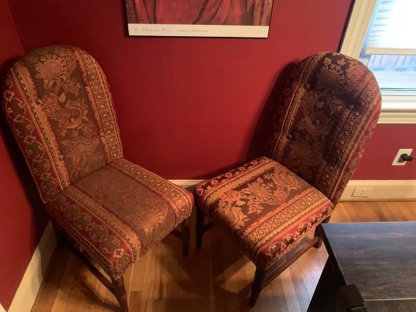 Photo Pair of Pier One upholstered chairs $129