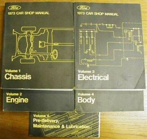 Photo 1973 Ford, Lincoln Mercury Factory Service Manuals $75