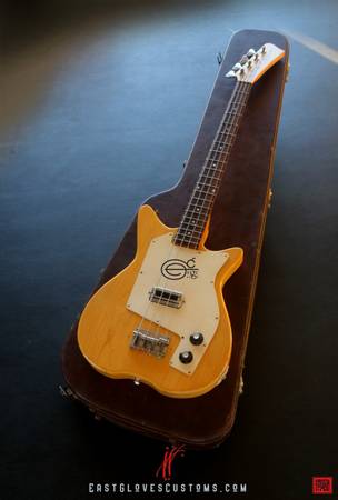 Photo 1979 Gretsch TK-300 Model 7627 Hockey Stick Natural Electric Bass $1,850