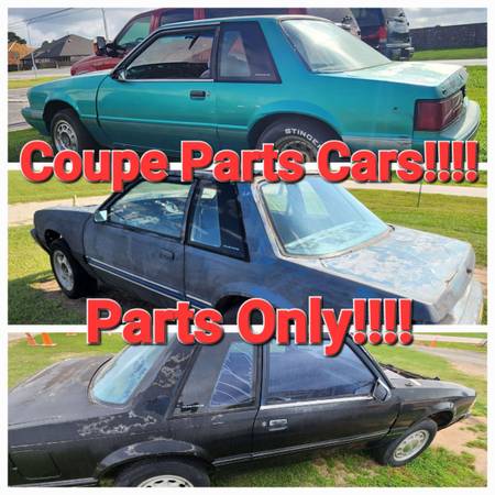 Photo 1987 through 1993 Ford Mustang Fox body parts and cars. $0