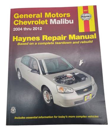 Photo 2004 to 2012 Chevrolet Malibu Repair Manual $15