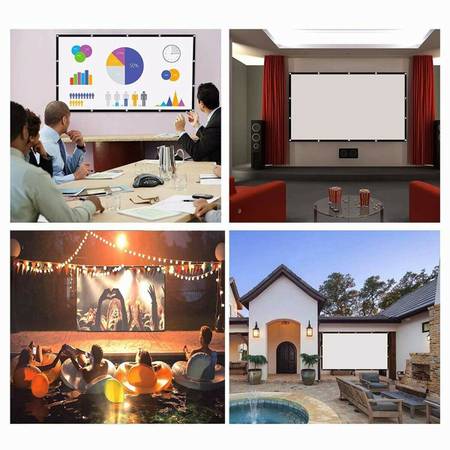 $240 VALUE NEW 40 TO 150 Inches Projector Screen TV AMAZING Picture $60