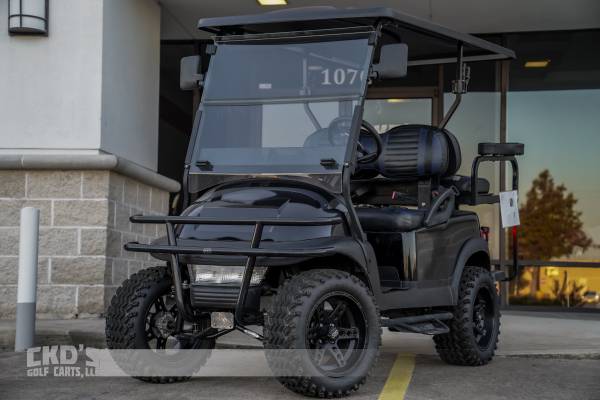 Photo Black 2014 Club Car Precedent 48 Volt 4 Seater Lifted Golf Cart
