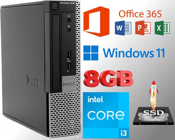 Photo Buy NOW Fast Reliable Cheap Windows 11 PC Dell Desktop Computer Tower $80