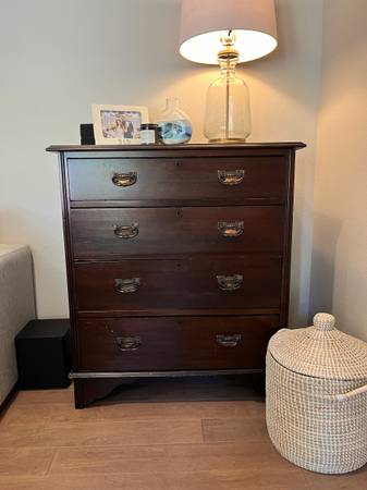 Classic Dark Wood Dresser $200