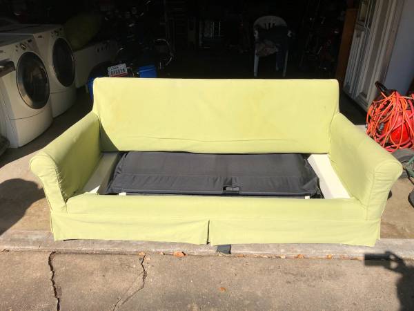 Photo Couch with fold out sleeper bed $300
