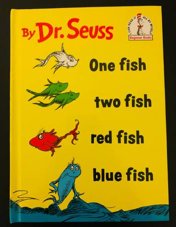 Photo Dr. Seuss, One Fish Two Fish Red Fish Blue Fish $5