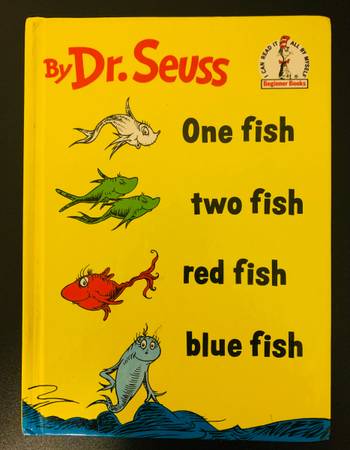 Photo Dr. Seuss, One Fish Two Fish Red Fish Blue Fish $4
