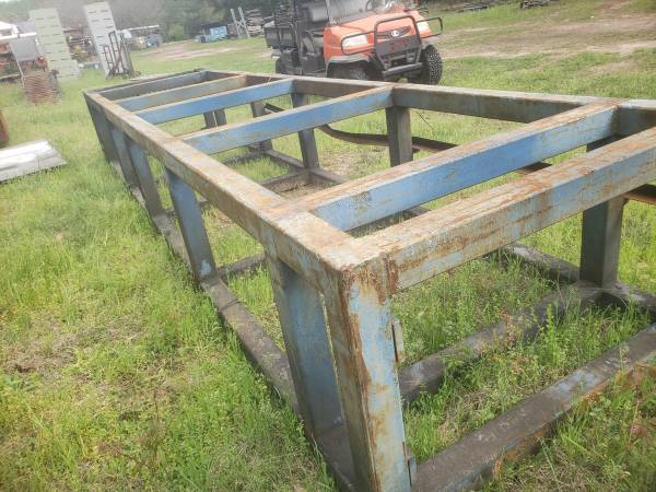 Photo Heavy Duty 18ft Long Blue fabrication or welding table frame $580