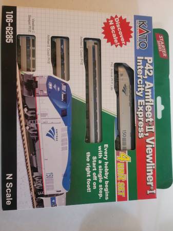 Photo KATO - Amfleet II, Viewliner I Intercity Express, 4 unit set. N scale $110