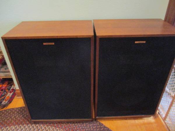 Photo Klipsch Cornwall speakers circa 1982, oiled walnut $2,850