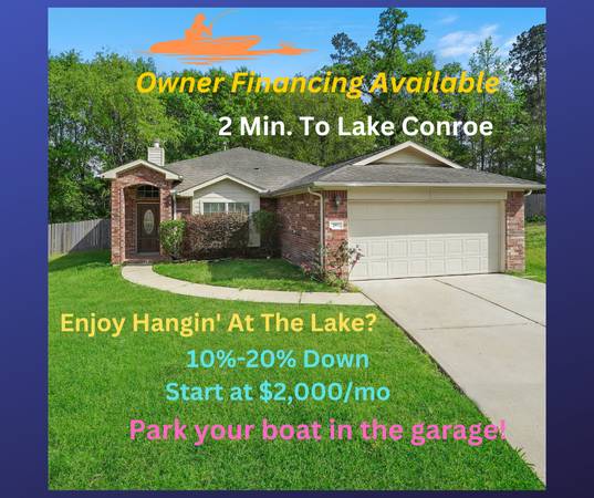 Lake Conroe Home with Seller Financing $310,000