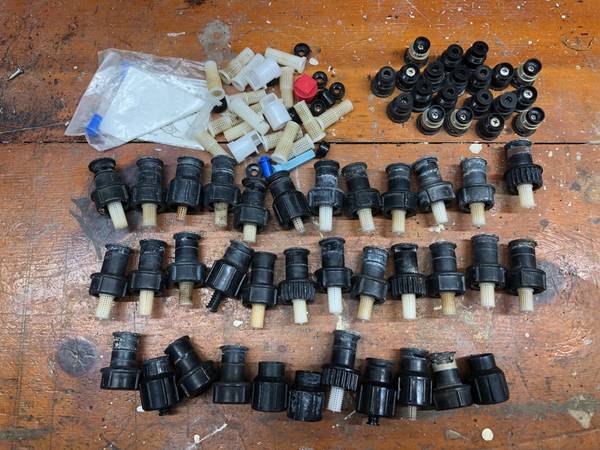 Photo Large Lot of Irrigation Nozzles and Pop-Ups $1