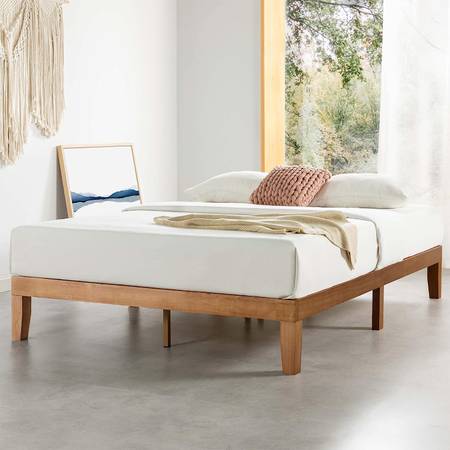 Mellow 12 Classic Solid Wood Bed Frame - Queen Size $100