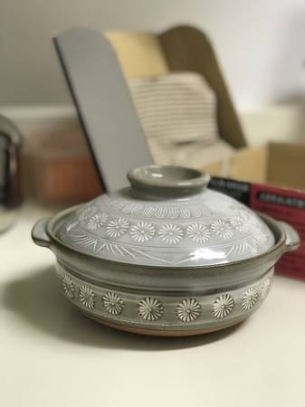 Photo New Japanese 6 Ceramic Casserole Clay Hot Pot 7 w Lid Made In Japan $39