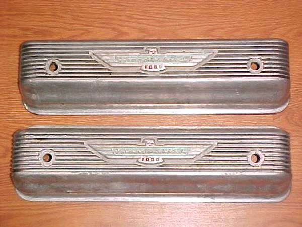 Oem 1955 1956 1957 T Bird Thunderbird Aluminum Valve Covers Y Block