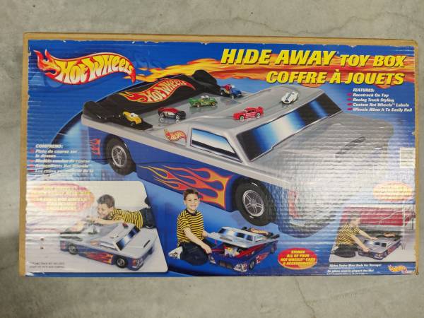 Photo Rare HTF New in box Hot wheels Hide Away Toy Box under bed storage $150