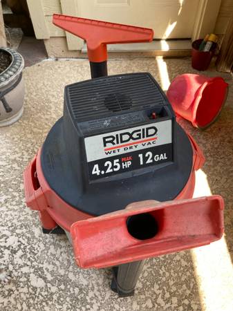 Ridgid WetDry Vac 4.25 HP 12 Gallon $30