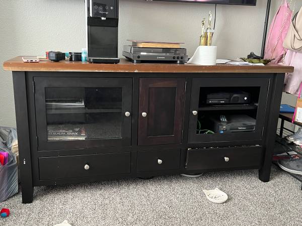 Solid Wood Entertainment Center from GF $725