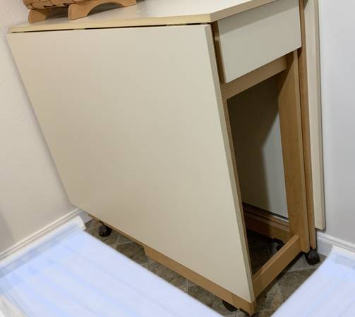Photo Table sewing cabinet cutting Horn dropleaf $160