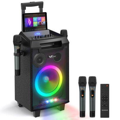 Photo VeGue Karaoke Machine, Bluetooth Speaker PA System with 2 Wire $180