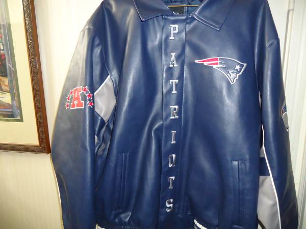 Photo NFL Football New England Patriots Vinyl Sport Jacket  $50