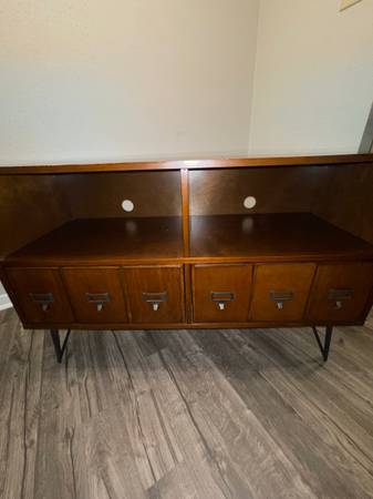 Photo entertainment console wall table $50