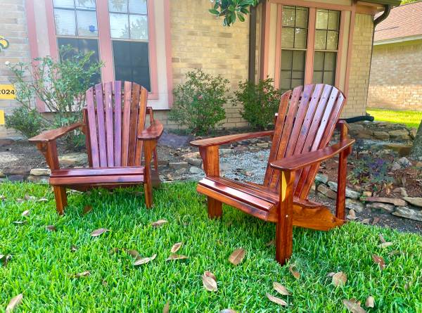 Photo red cedar adirondack chairs $420