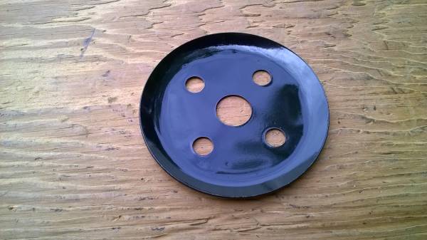 Photo 62-68 Chevrolet water pump pulley spacer reinforcement plate black $25
