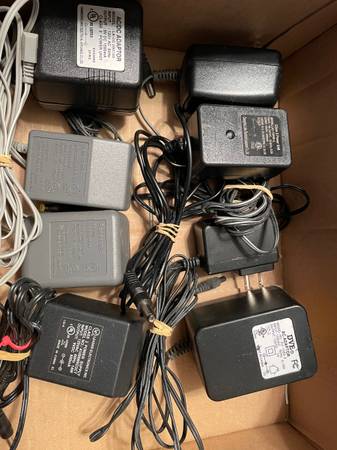 8 power adaptors-Four-12 volt adapters and Four-9 volt adapters. $5