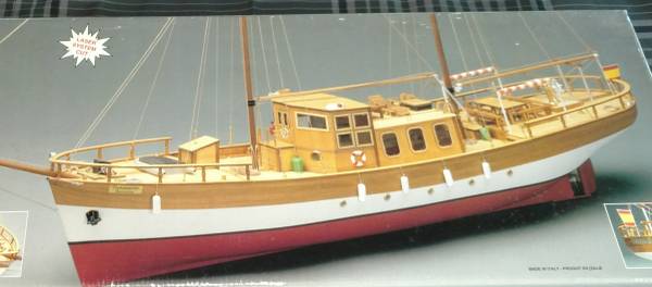 Photo BOAT MODEL(32)KIT(Wood)-TROTAMARES FISHINGLUXURY YACHT(Panart-Mantua $90