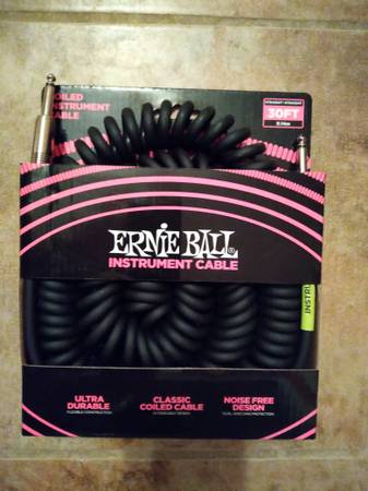 Brand New Ernie Ball 30 Foot Coil Instrument Cable $54