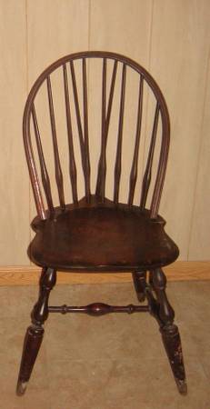 Photo Nichols  Stone EARLY Brace Back 10 Spindle Windsor Chair, 1 $110