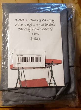 Photo Outside 2 Seater Swing Replacement Canopy $8