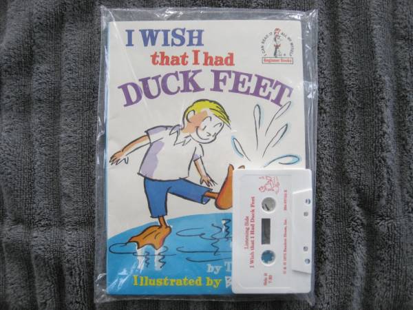 Rare 1975 Dr. Seuss - I Wish That I Had Duck Feet Book  Cassette $20