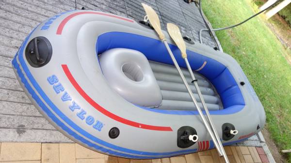 Sevylor Supercaravelle Rubber Inflatable 4 person BOAT MotorBoat $350