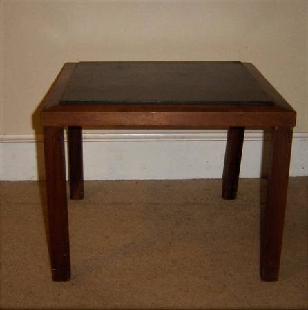 Vintage Mid-Century Modern Side Table-Plant Stand, 2 wood tones $35