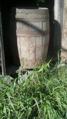 Vintage wooden barrel $85