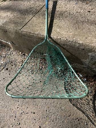 Photo large 50 older ALL ALUMINUM fishing net-as is $10