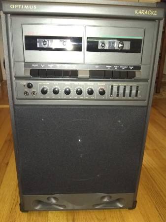 Photo optimus dual cassette karaoke center $125