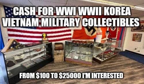 Photo Buying WWII German Japan American Military Collectibles