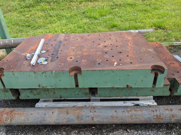 Photo 7-34 Thick Steel Plate 60L x 36.75W DrilledTapped Welding Table $2,500