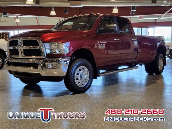 Photo 2018 DODGE RAM 3500 SLT CREW CAB DUALLY DRW 4X4  UNIQUE TRUCKS - $67,995 (DELIVERED RIGHT TO YOU NO OBLIGATION)
